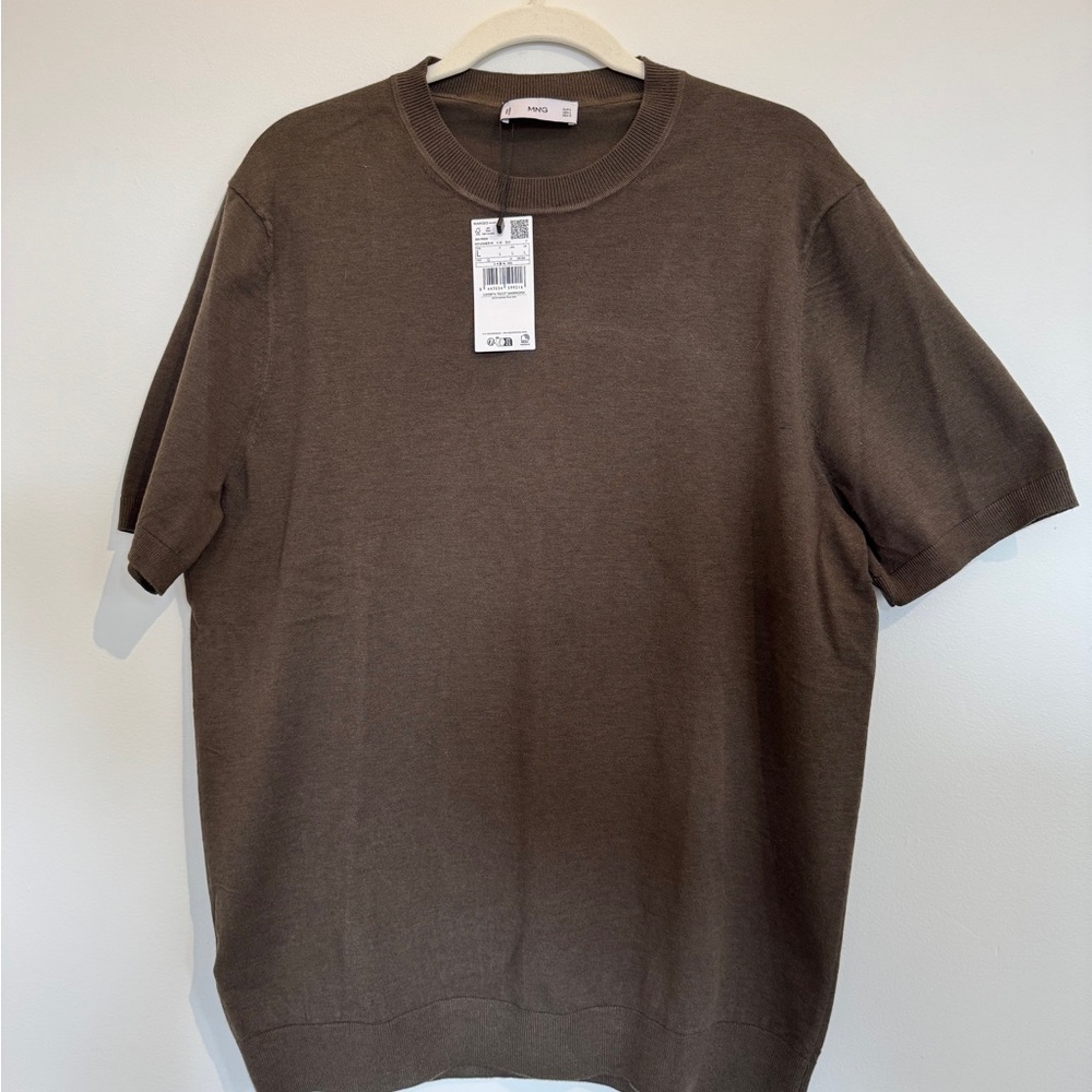 Mango Chocolate Brown Knit Top